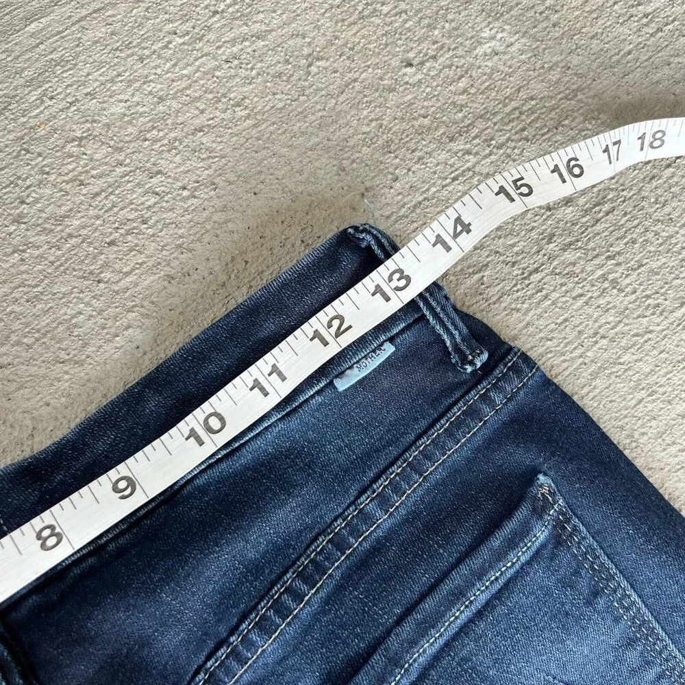 Mother Women’s High Waisted Looker Ankle Skinny‎ Jeans Dark Gray Wash Size 26